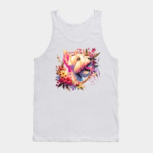 Cesky Terrier Enjoys Mothers Day - Perfect Dog Mom Gift Tank Top